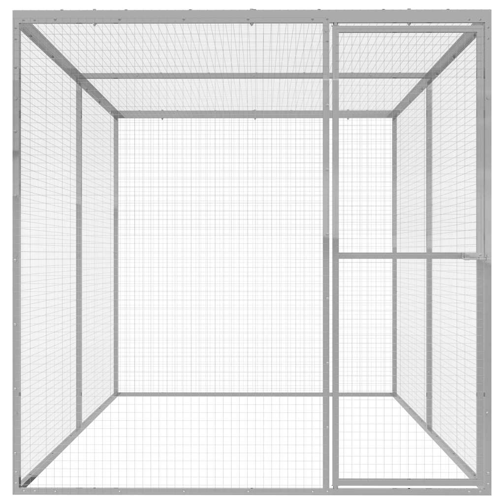 Gabbia per Gatti 3x1,5x1,5 m in Acciaio Zincato