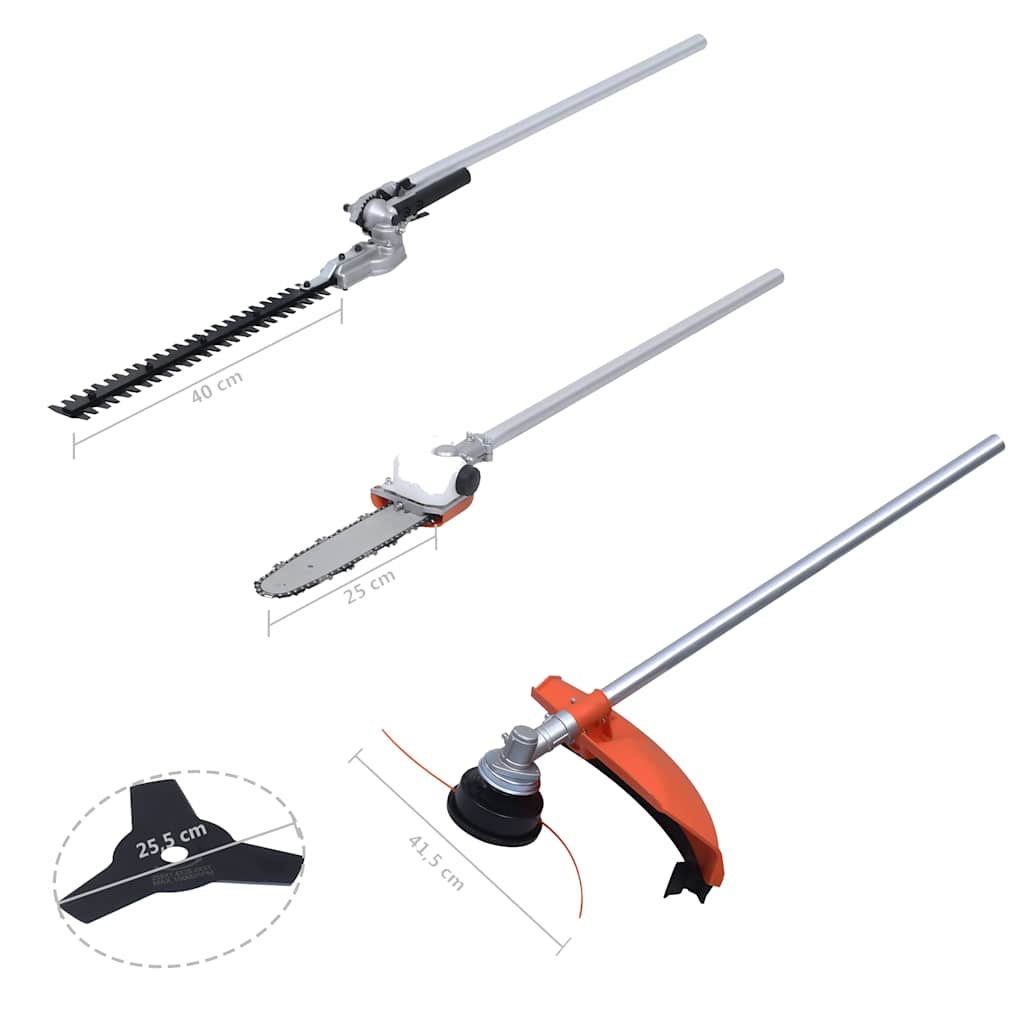 Set Attrezzi da Giardino 4-in-1 a Benzina con Motore 52 cc