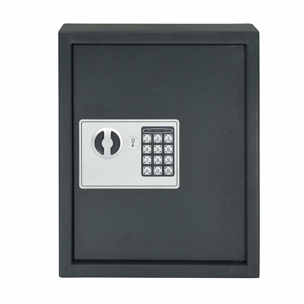 Cassaforte per Chiavi Grigio Scuro 30x10x36,5 cm