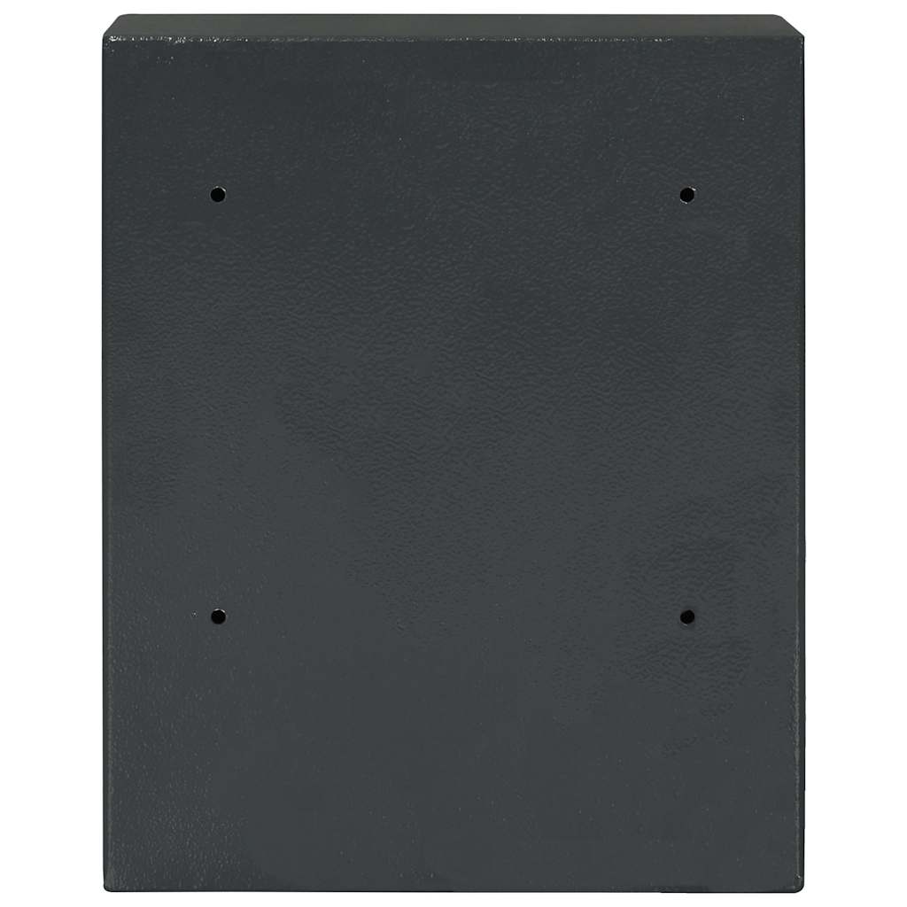 Cassaforte per Chiavi Grigio Scuro 30x10x36,5 cm