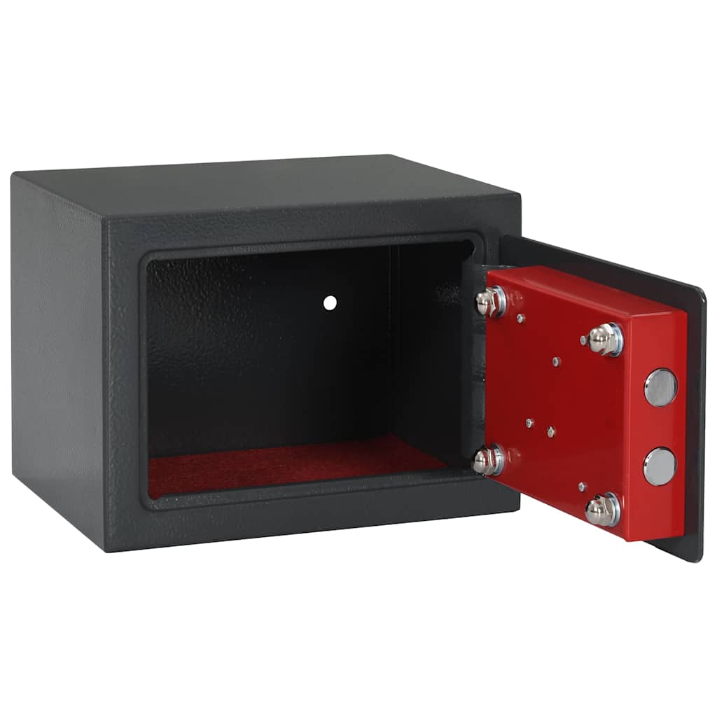 Cassaforte Meccanica Grigio Scuro 23x17x17 cm in Acciaio