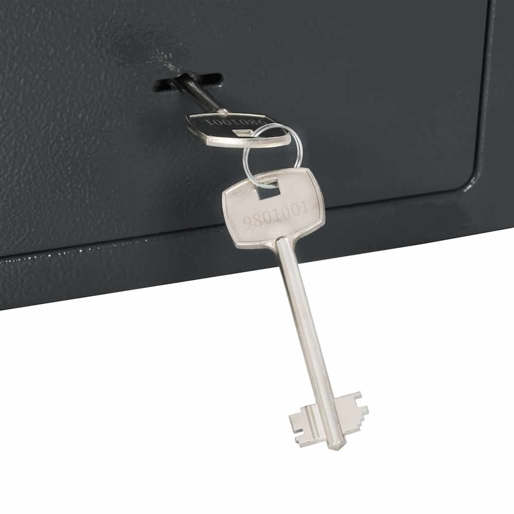 Cassaforte Meccanica Grigio Scuro 23x17x17 cm in Acciaio