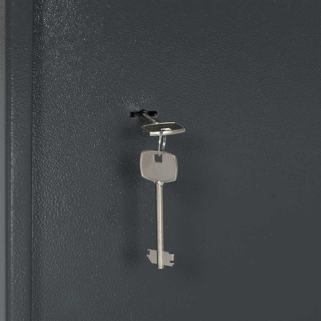 Cassaforte Meccanica Grigio Scuro 35x31x50 cm in Acciaio