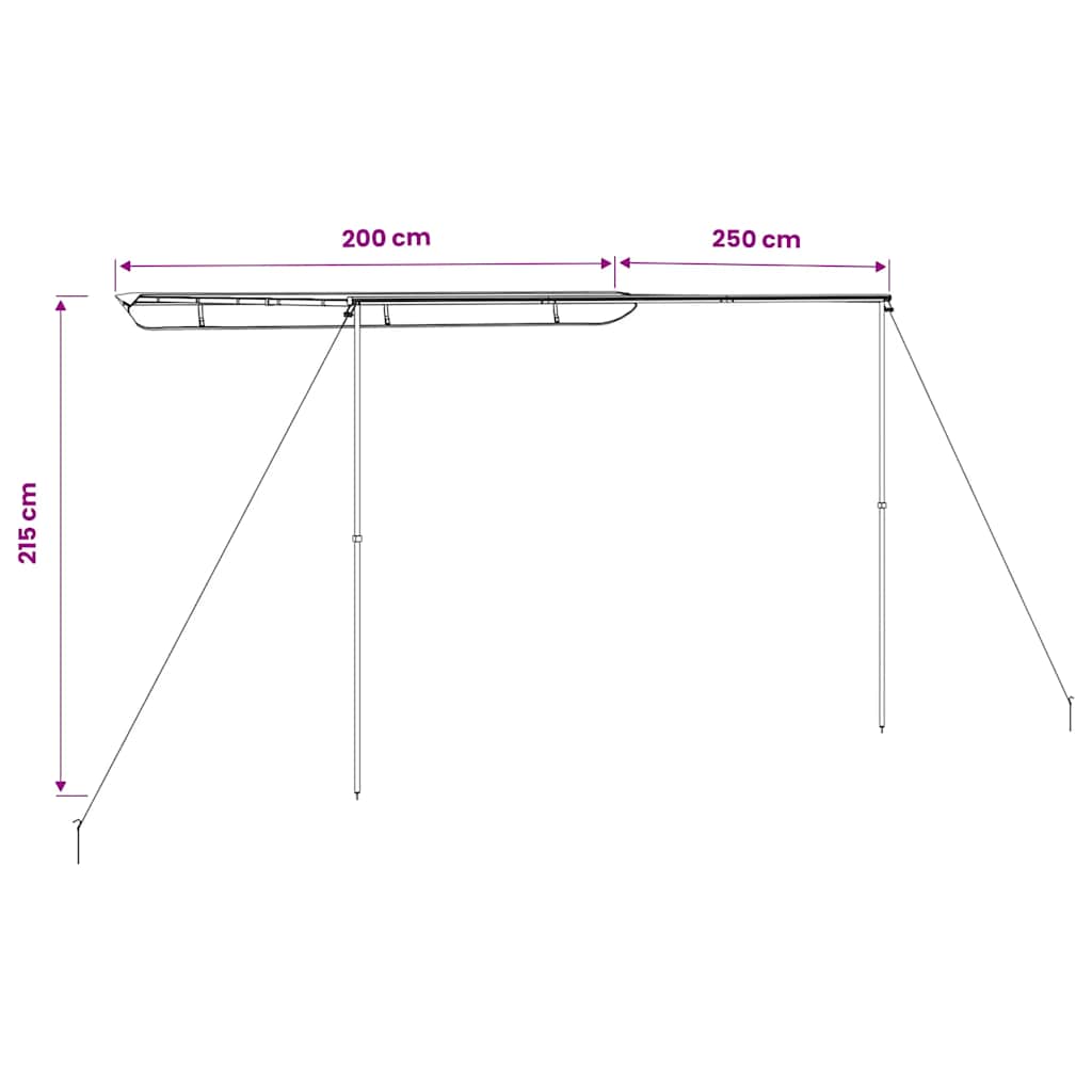 Tendalino per Camper e Roulotte 2x2,5x2,15 m Beige