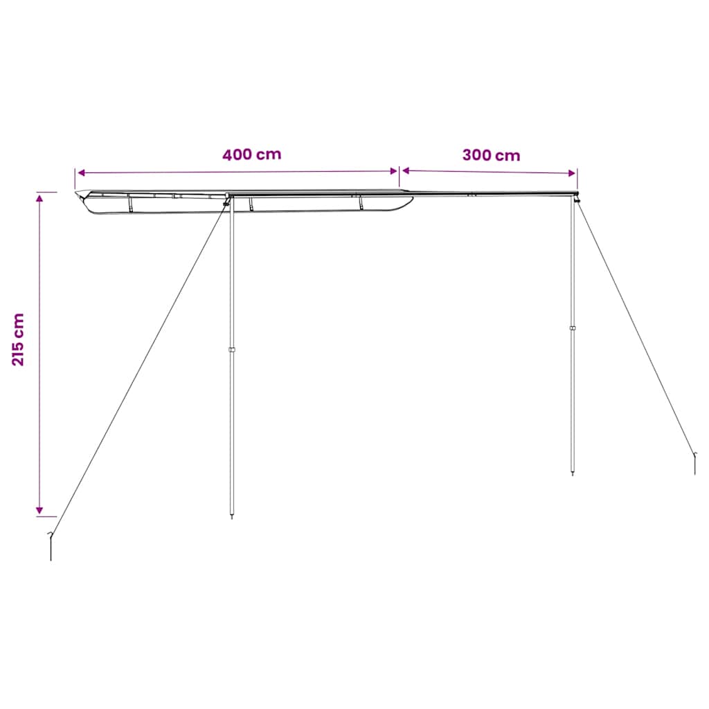 Tendalino per Camper e Roulotte 4x3x2,15 m Beige