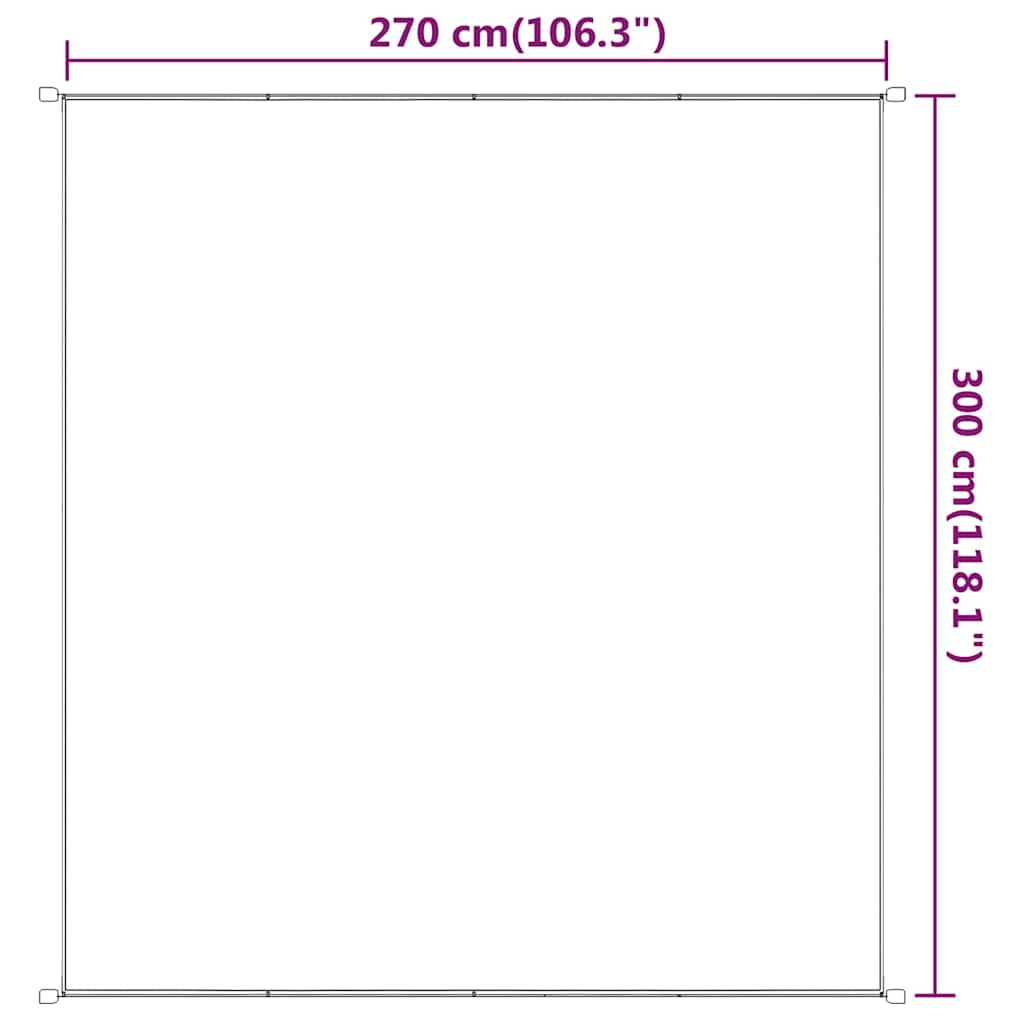 Paravento Verticale Bianco 300x270 cm Tessuto Oxford
