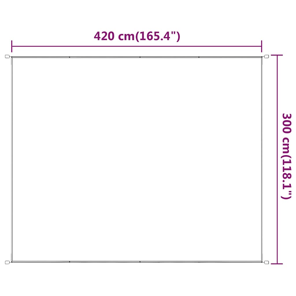 Paravento Verticale Bianco 300x420 cm Tessuto Oxford