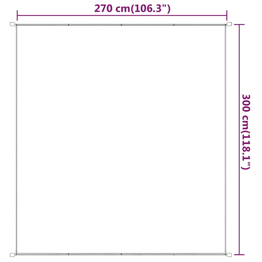 Paravento Verticale Antracite 300x270 cm Tessuto Oxford