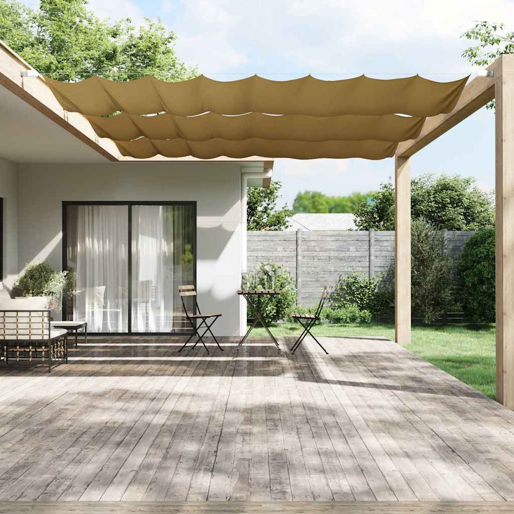 Paravento Verticale Beige 140x360 cm in Tessuto Oxford