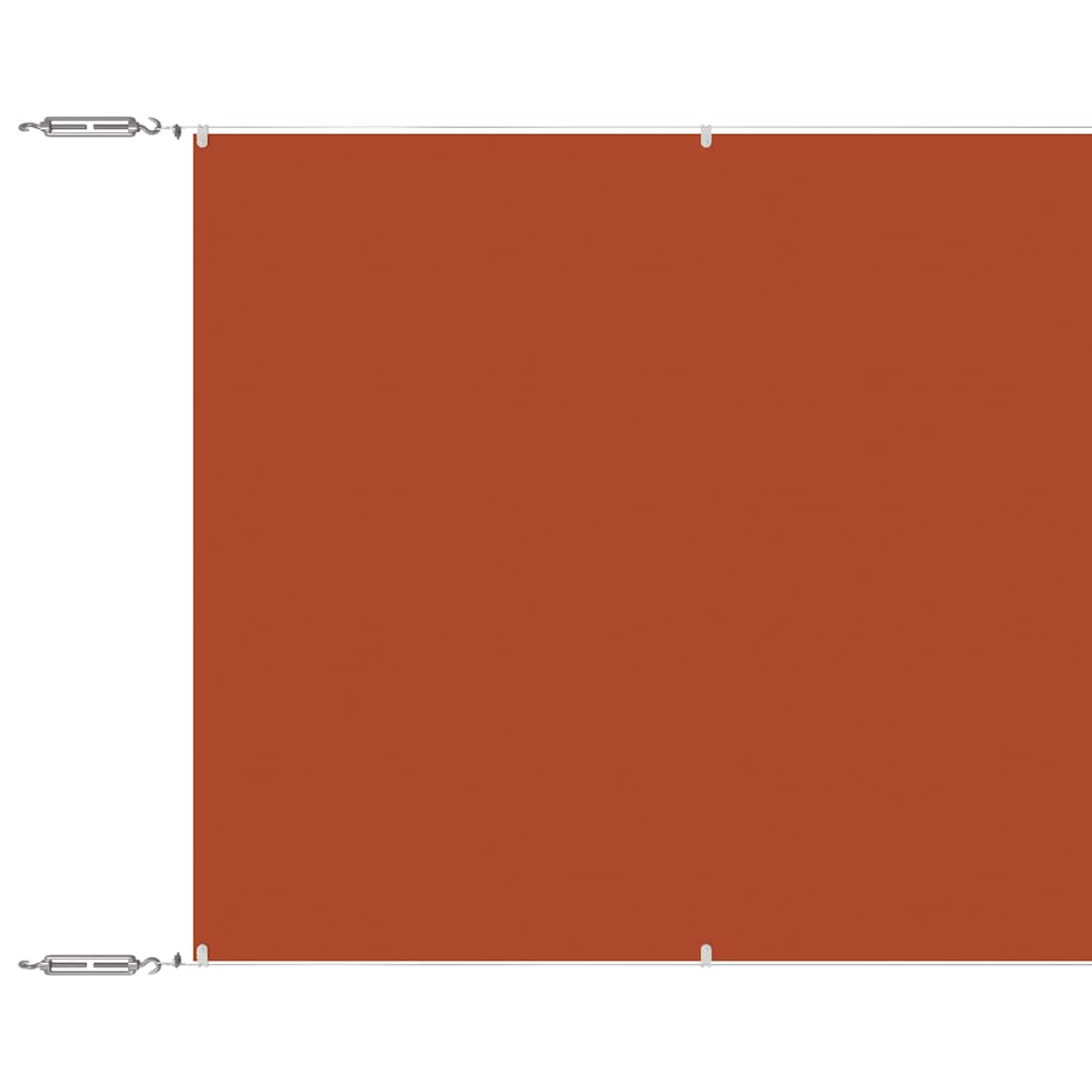 Paravento Verticale Terracotta 140x800 cm in Tessuto Oxford