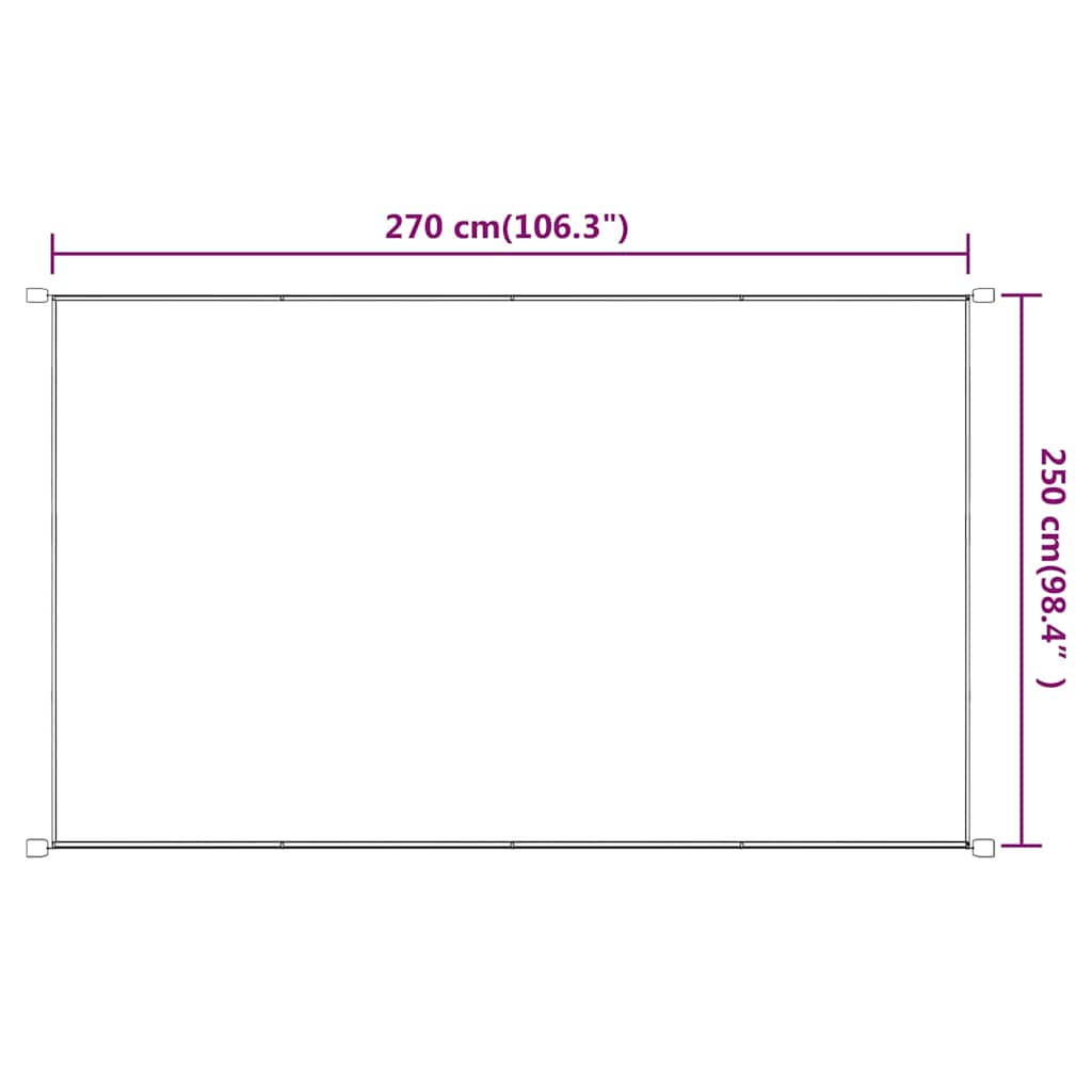 Paravento Verticale Tortora 250x270 cm in Tessuto Oxford