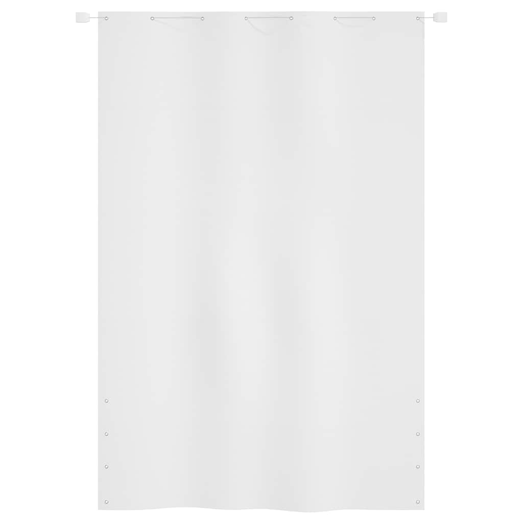 Paravento per Balcone Bianco 160x240 cm in Tessuto Oxford