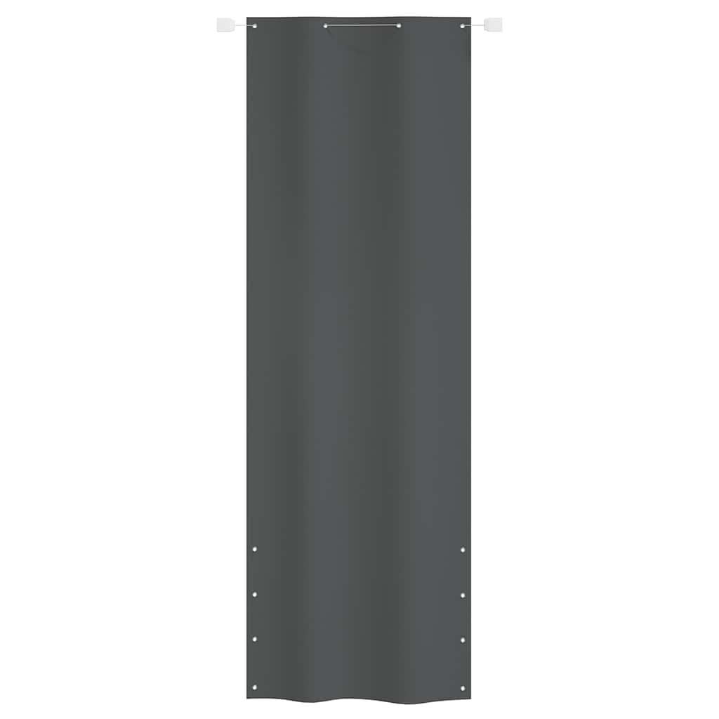Paravento per Balcone Antracite 80x240 cm in Tessuto Oxford