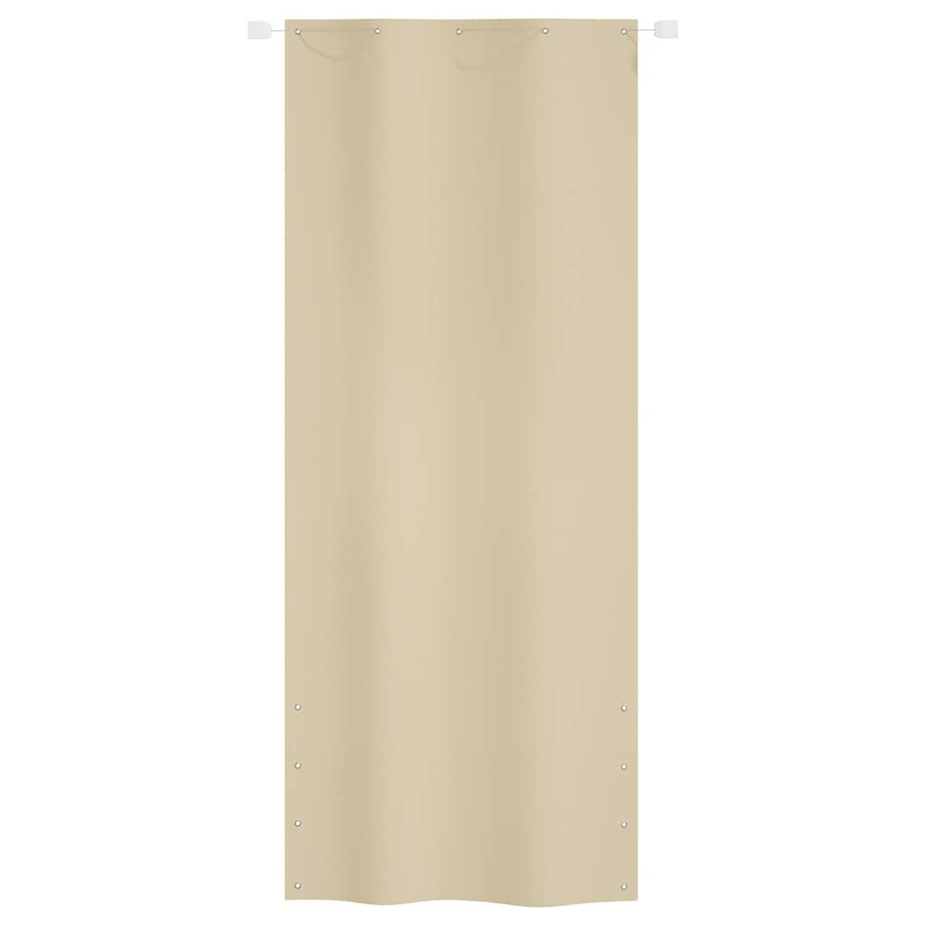 Paravento per Balcone Beige 100x240 cm in Tessuto Oxford