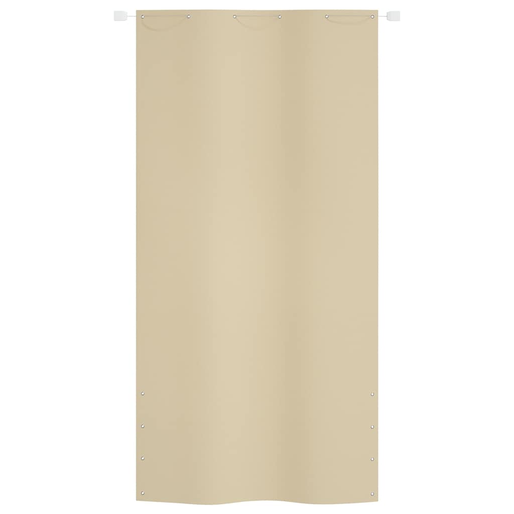 Paravento per Balcone Beige 120x240 cm in Tessuto Oxford