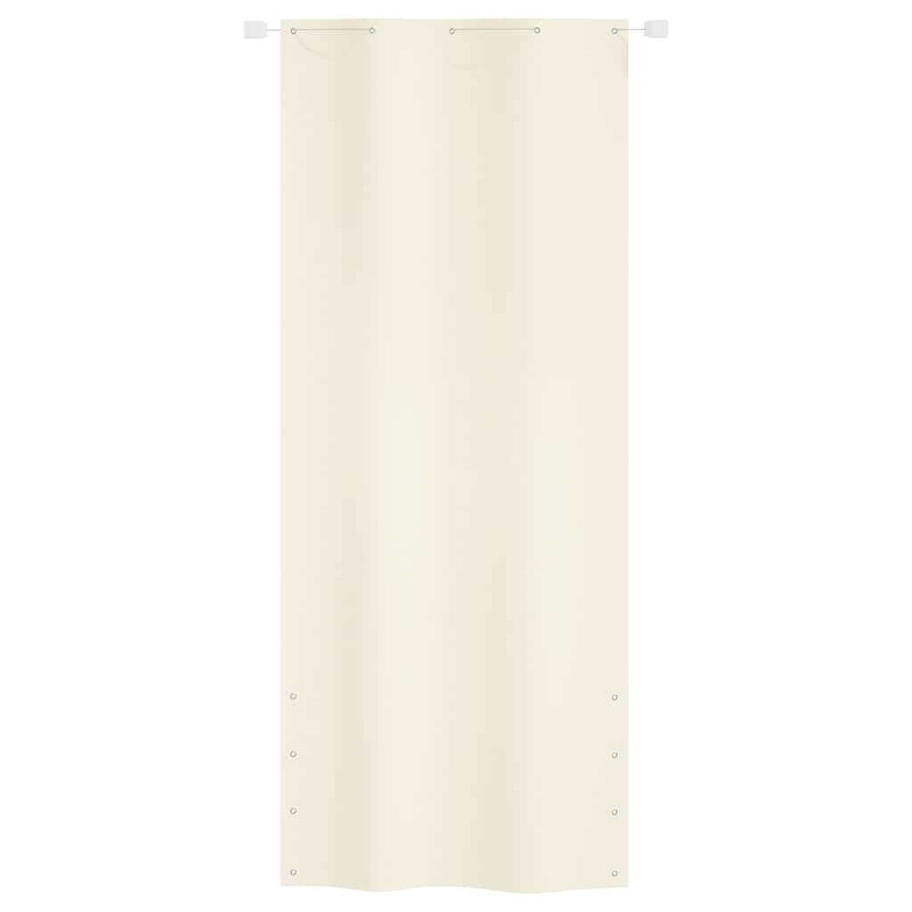 Paravento per Balcone Crema 100x240 cm in Tessuto Oxford