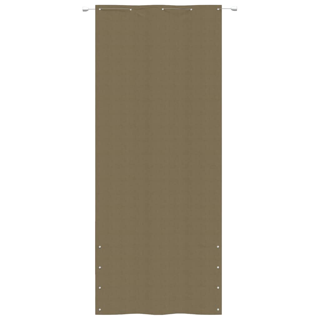 Paravento per Balcone Tortora 100x240 cm in Tessuto Oxford