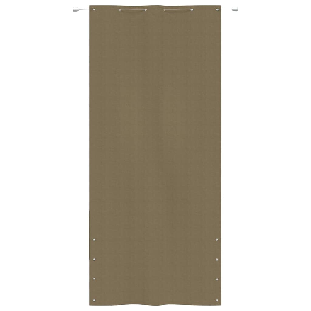 Paravento per Balcone Tortora 120x240 cm in Tessuto Oxford