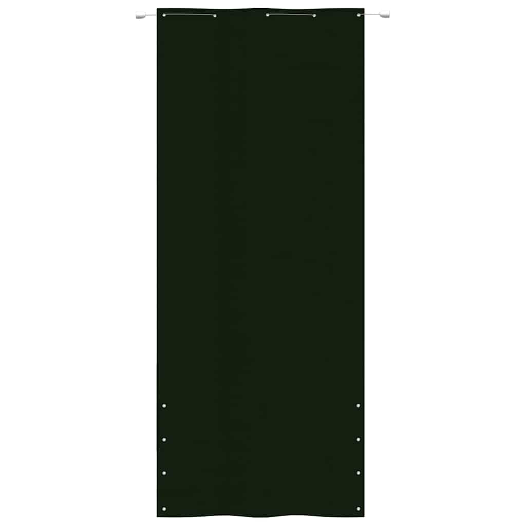 Paravento per Balcone Verde Scuro 100x240 cm in Tessuto Oxford
