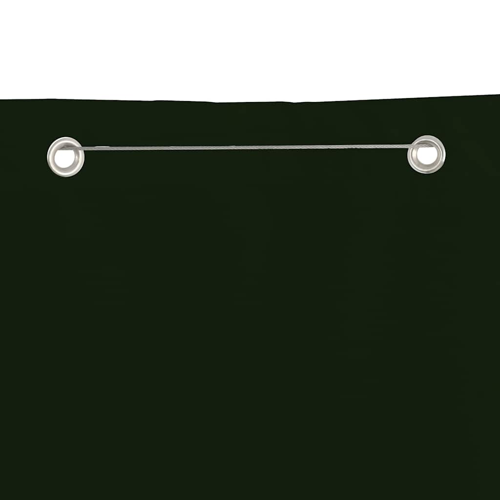 Paravento per Balcone Verde Scuro 100x240 cm in Tessuto Oxford