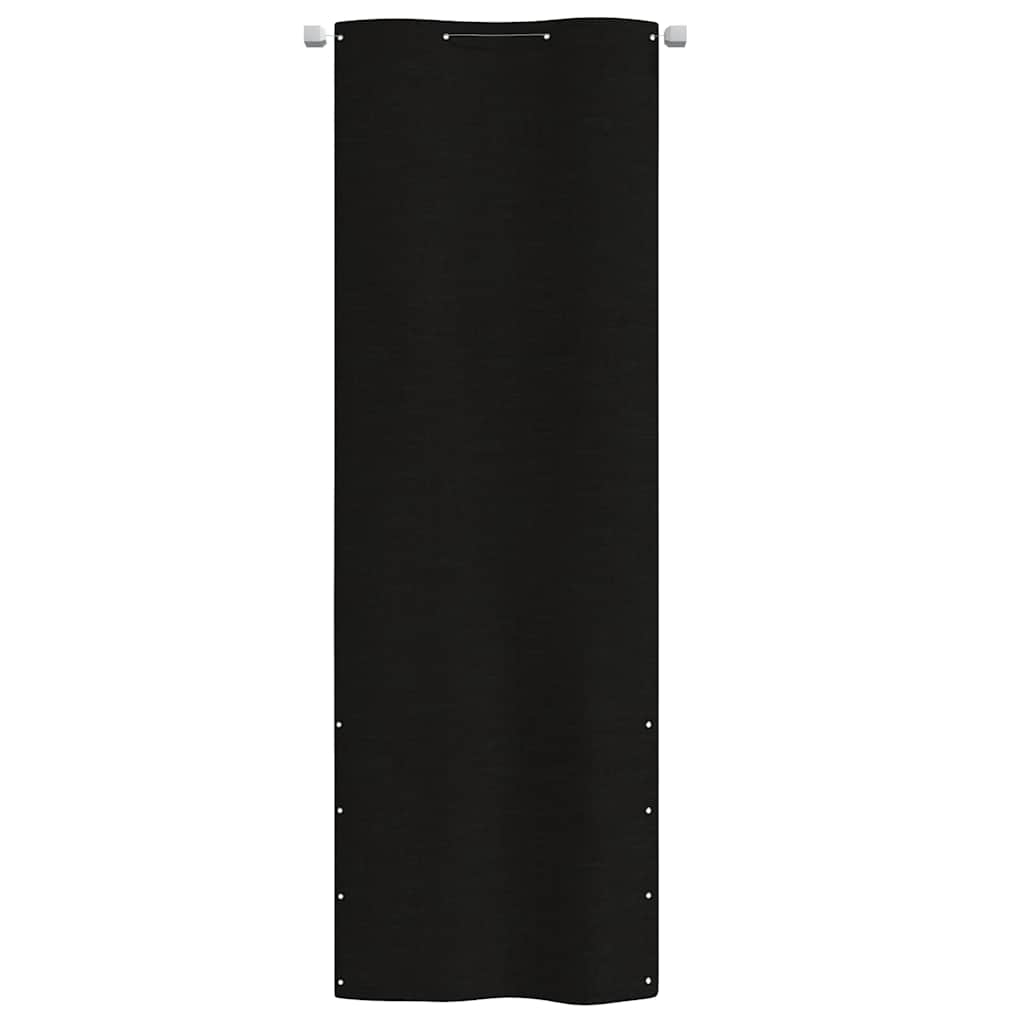 Paravento per Balcone Nero 80x240 cm in Tessuto Oxford