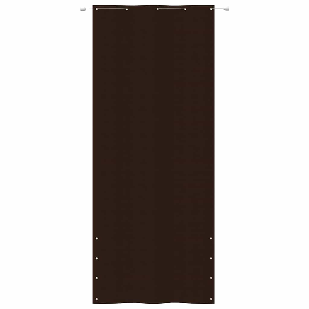Paravento per Balcone Marrone 100x240 cm in Tessuto Oxford