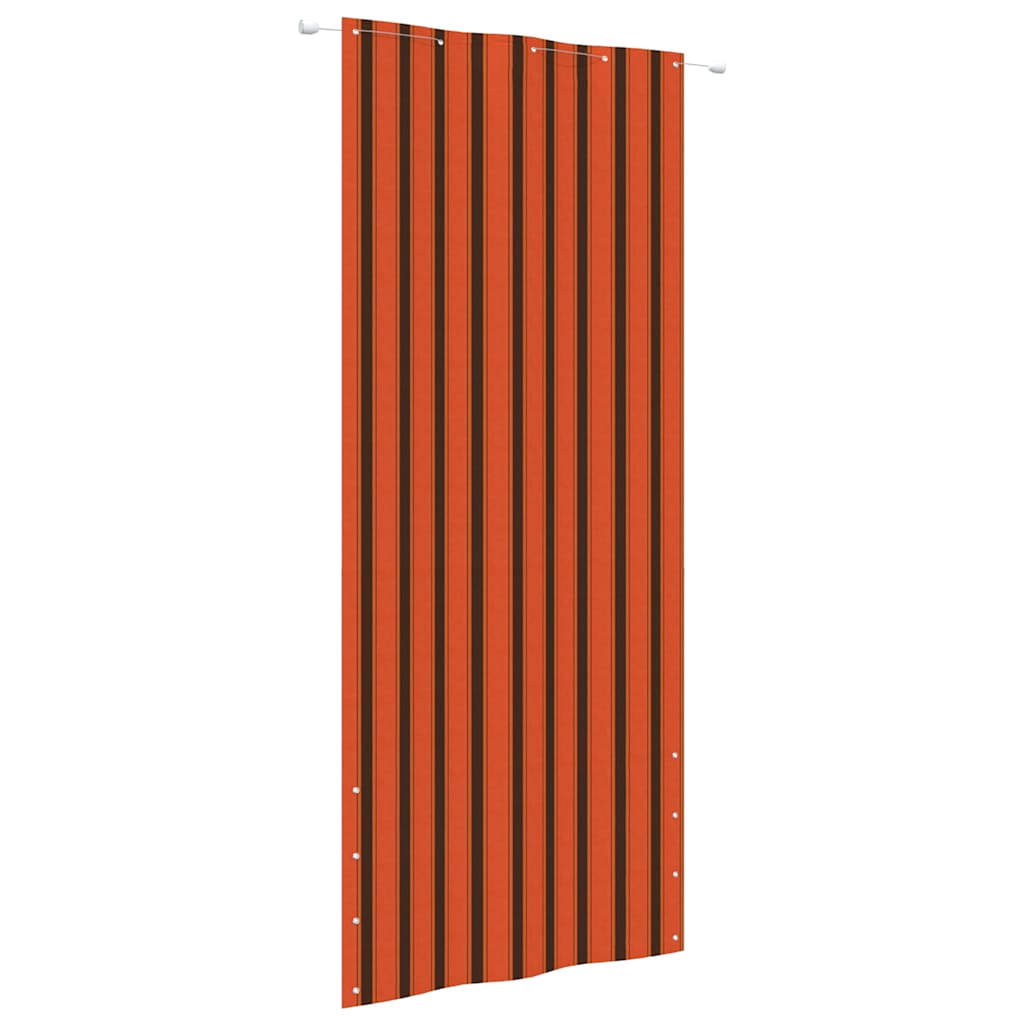 Paravento Balcone Arancione e Marrone 100x240 cm Tessuto Oxford