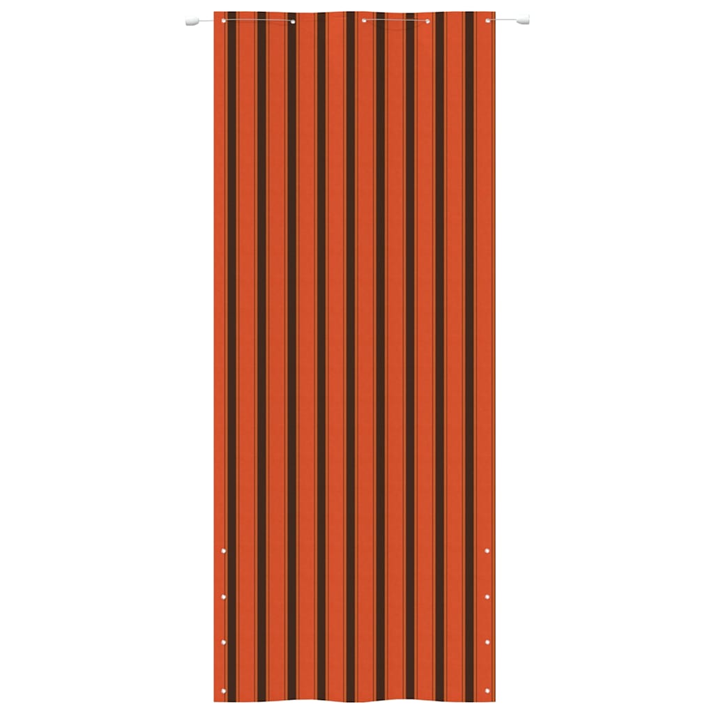 Paravento Balcone Arancione e Marrone 100x240 cm Tessuto Oxford