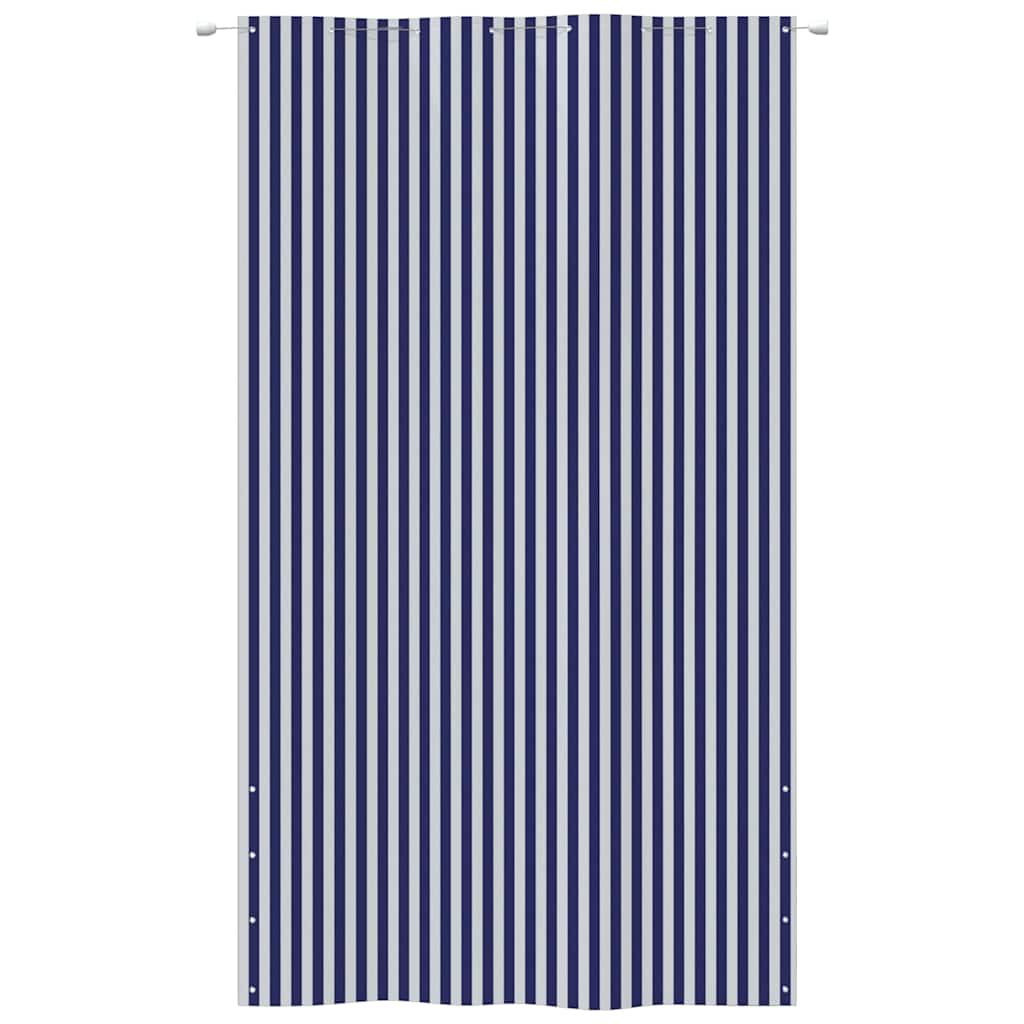 Paravento per Balcone Blu e Bianco 160x240 cm in Tessuto Oxford