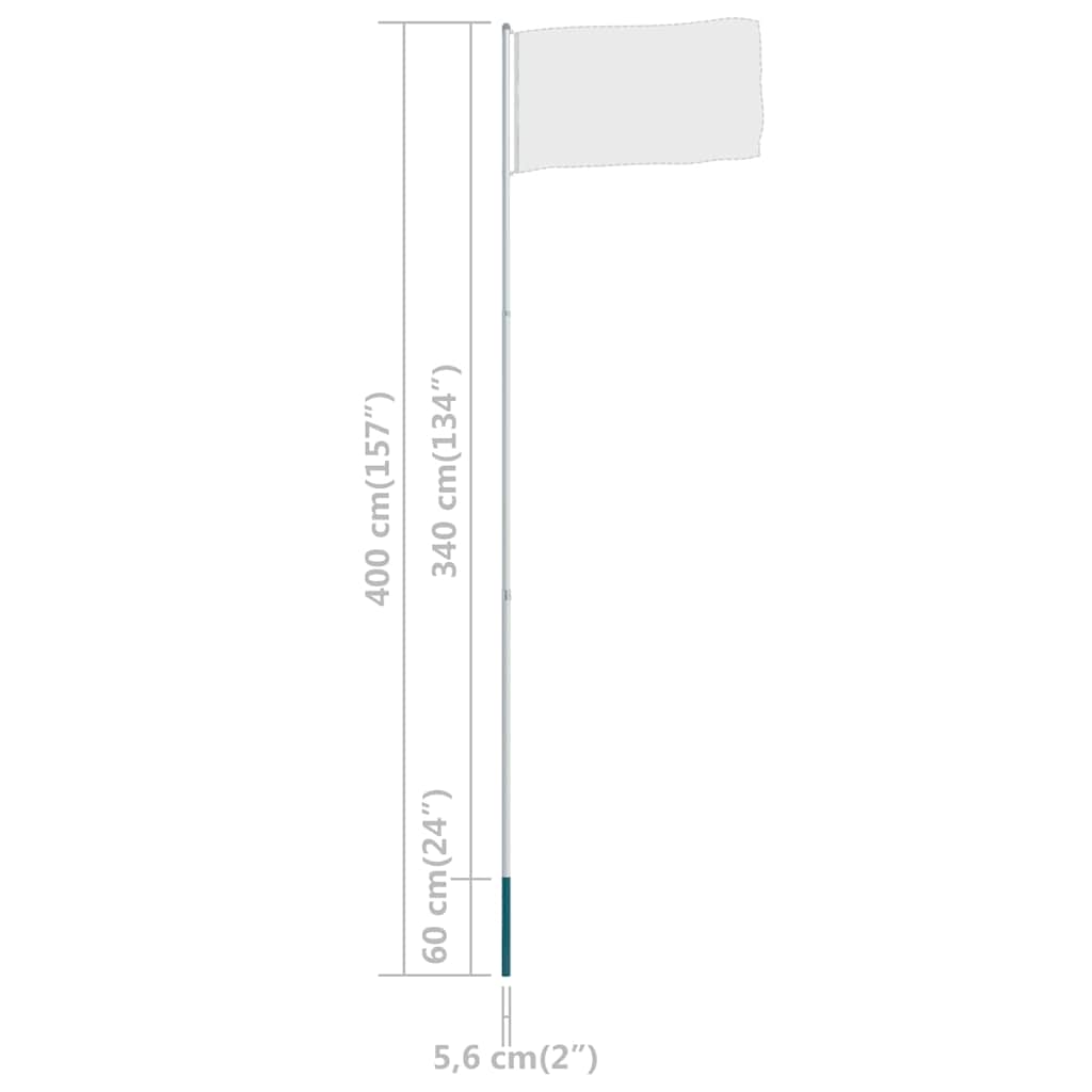 Pennone Telescopico 4 m in Alluminio