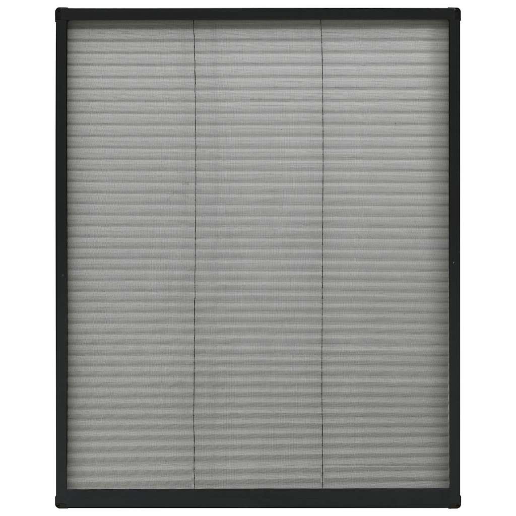 Zanzariera Plissettata Finestre in Alluminio Antracite 80x100cm