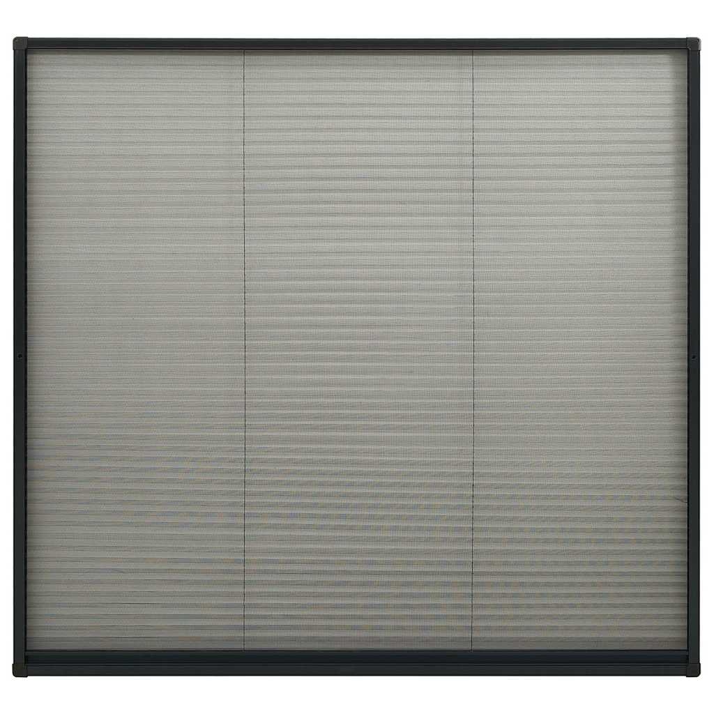 Zanzariera Plissettata Finestre Alluminio Antracite 130x100 cm