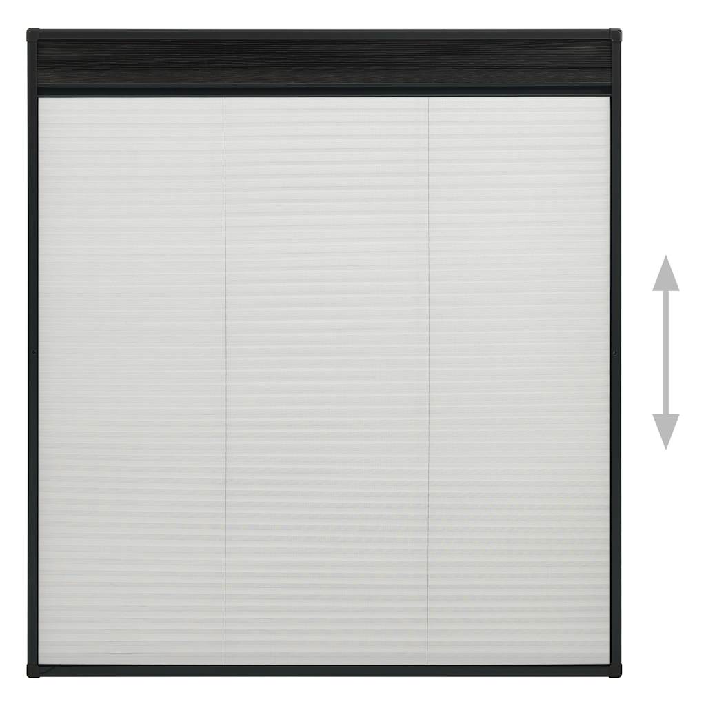 Zanzariera Plissettata Finestre Alluminio Antracite 130x100 cm