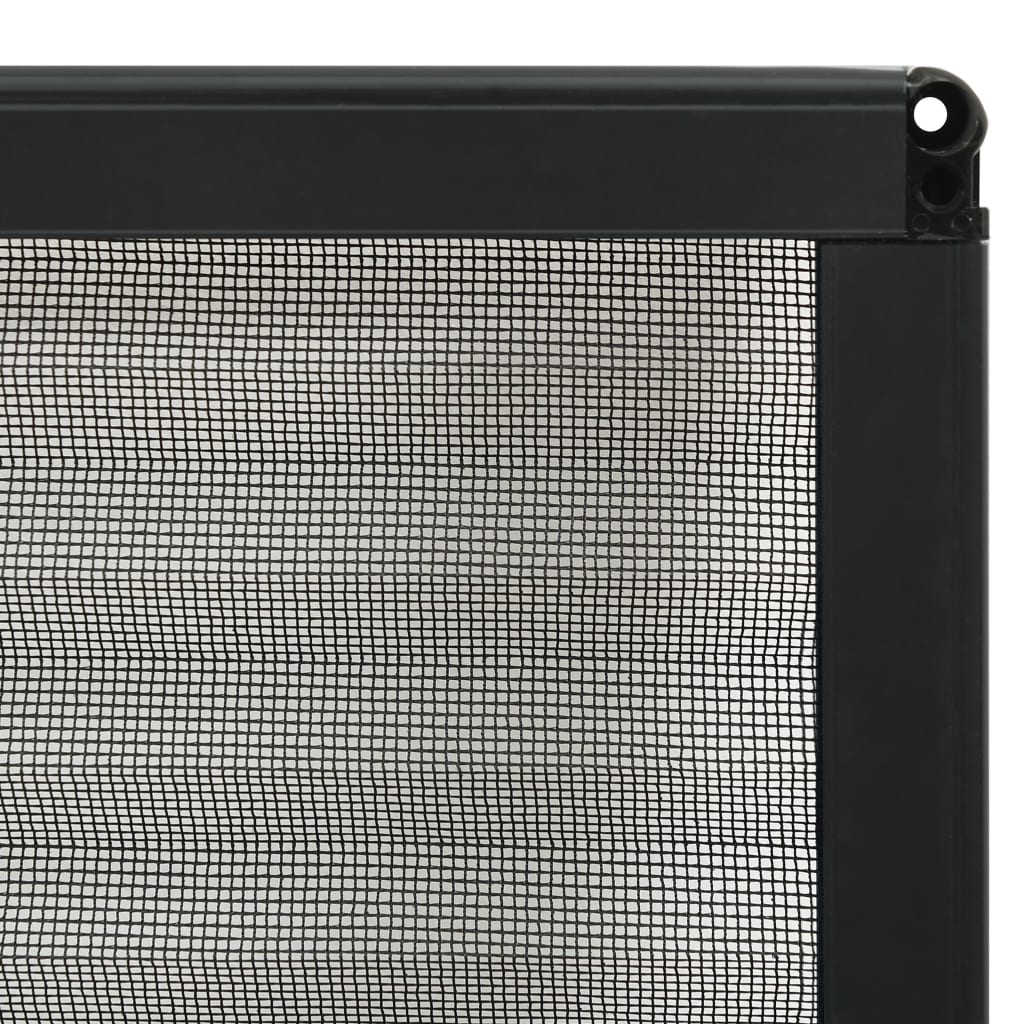 Zanzariera Plissettata Finestre Alluminio Antracite 120x120 cm