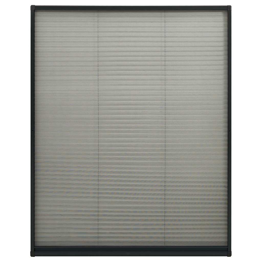 Zanzariera Plissettata Finestre Alluminio Antracite 120x120 cm