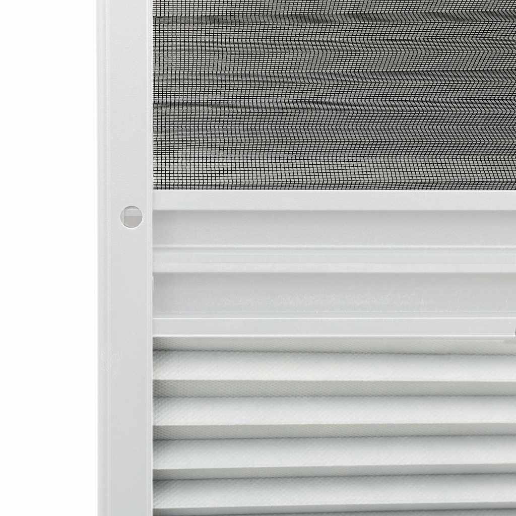 Zanzariera Plissettata Finestra Alluminio 100x160cm con Tendina
