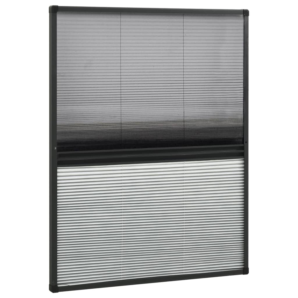 Zanzariera Plissettata in Alluminio 60x80 cm con Tendina