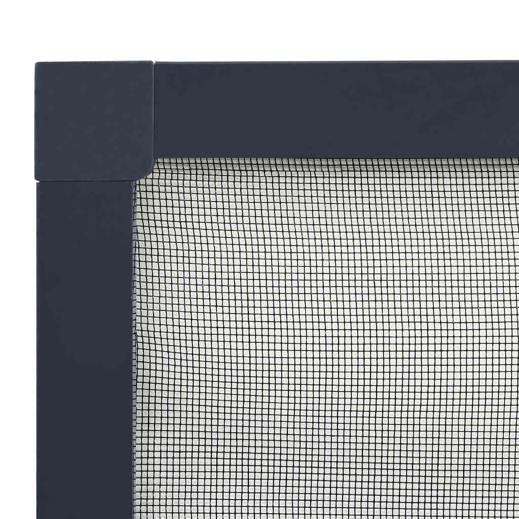 Zanzariera per Finestre Antracite 80x120 cm