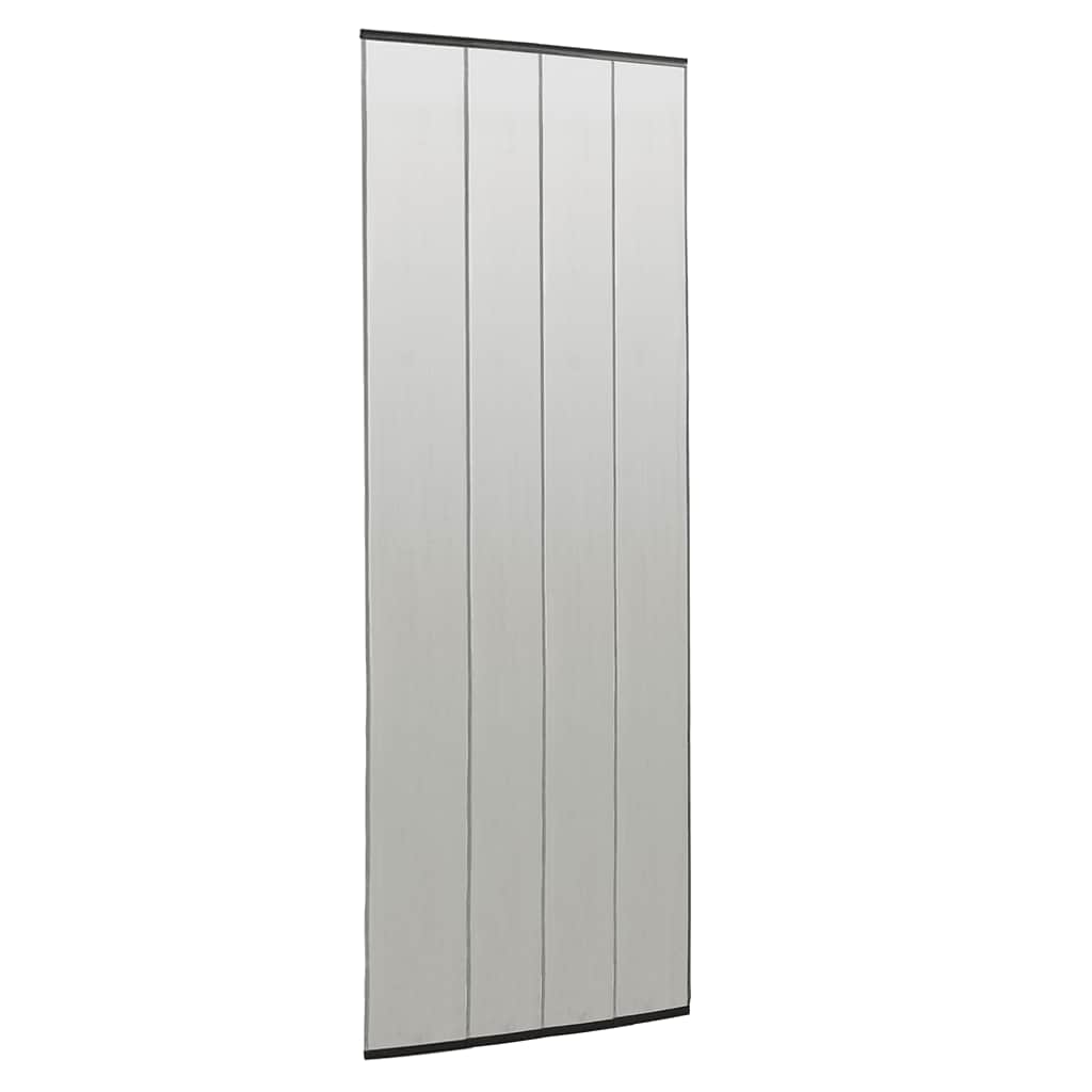 Zanzariera Porta con Tenda in Rete Nera 100x220 cm Poliestere