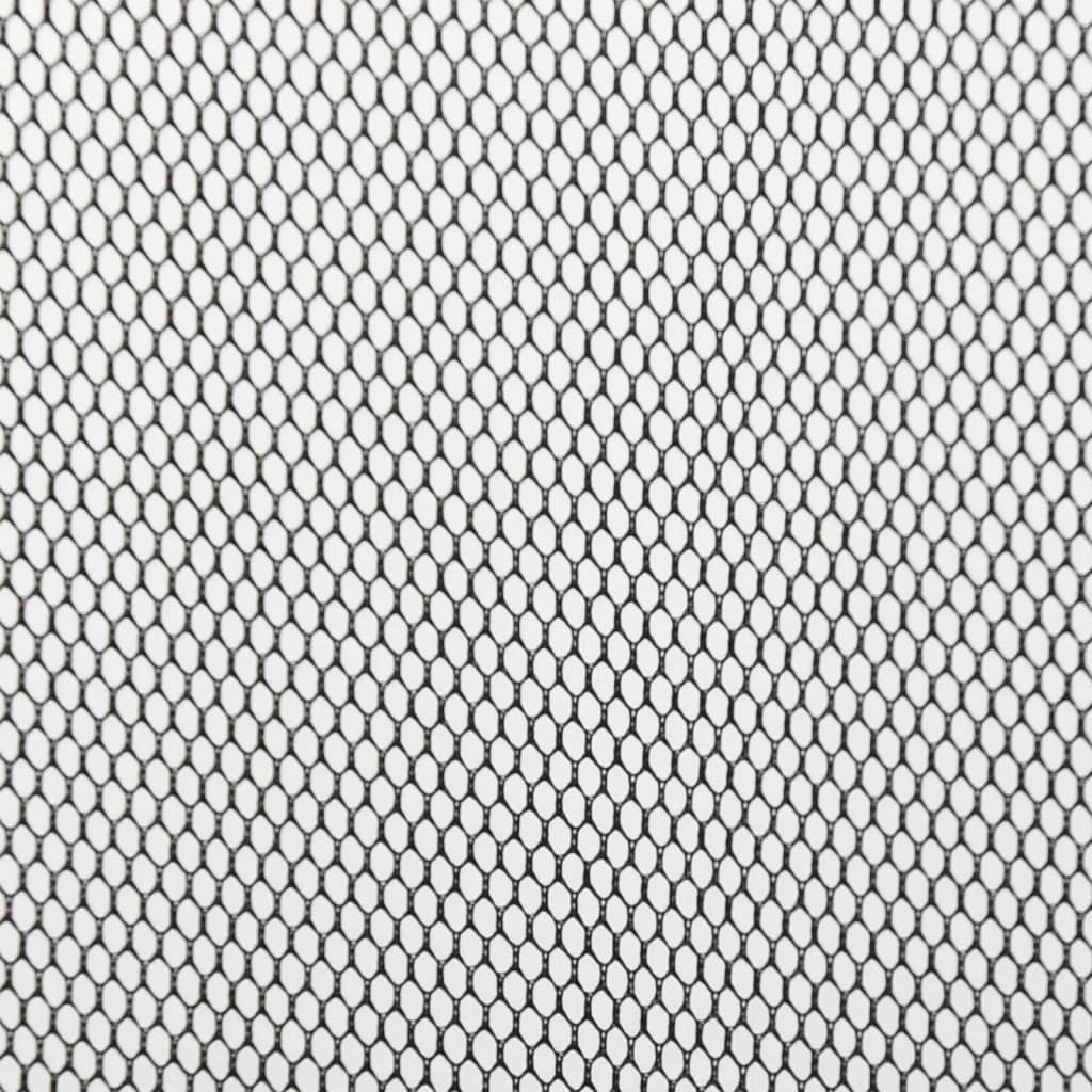 Zanzariera per Porta con 10 Sezioni a Rete Nera 240x240 cm