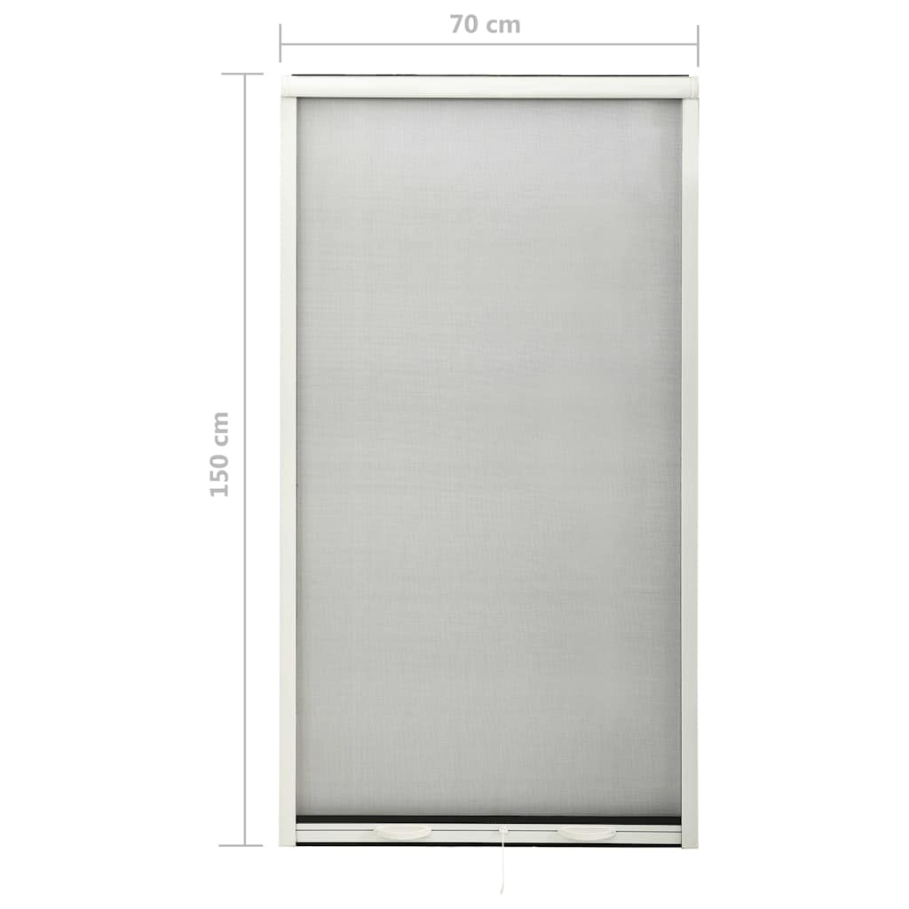 Zanzariera Avvolgibile per Finestre Bianco 70x150 cm