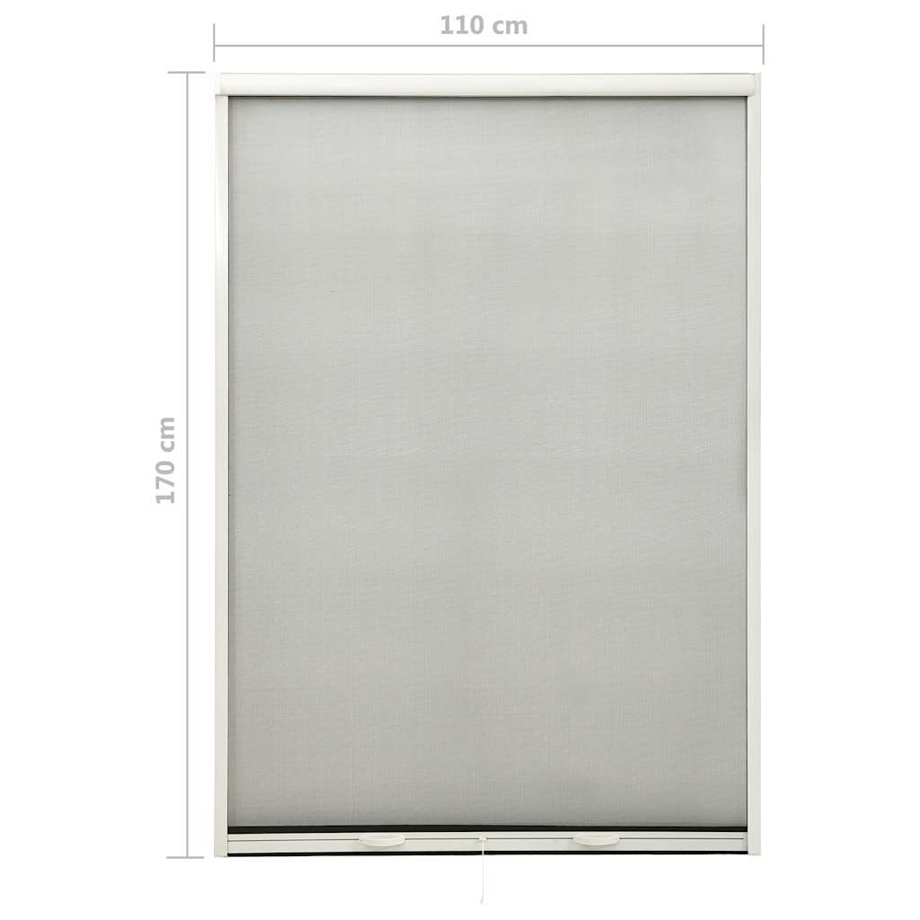 Zanzariera Avvolgibile per Finestre Bianco 110x170 cm