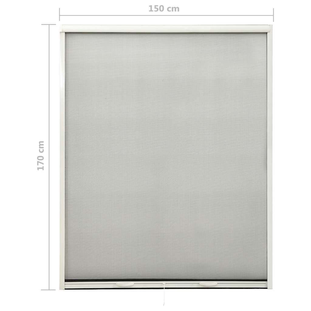 Zanzariera Avvolgibile per Finestre Bianco 150x170 cm