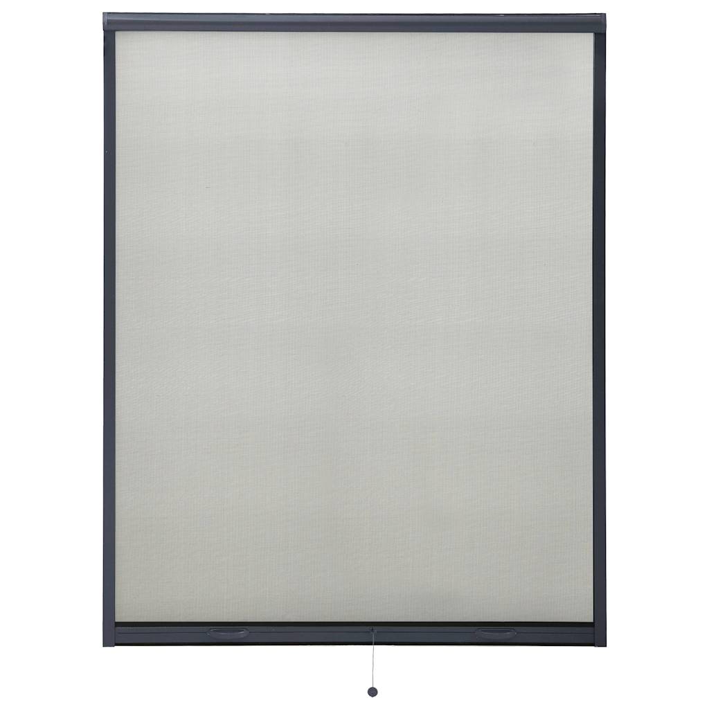 Zanzariera Avvolgibile per Finestre Antracite 140x170 cm