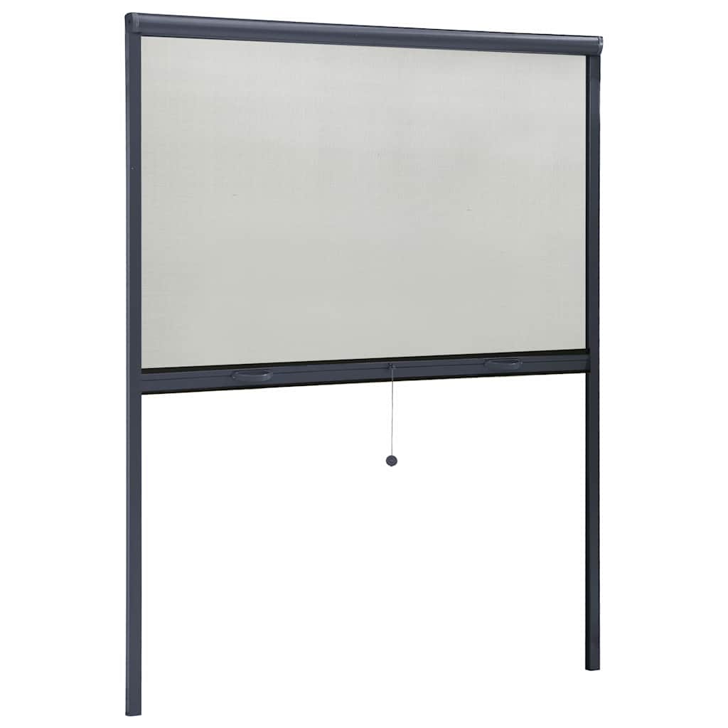 Zanzariera Avvolgibile per Finestre Antracite 140x170 cm