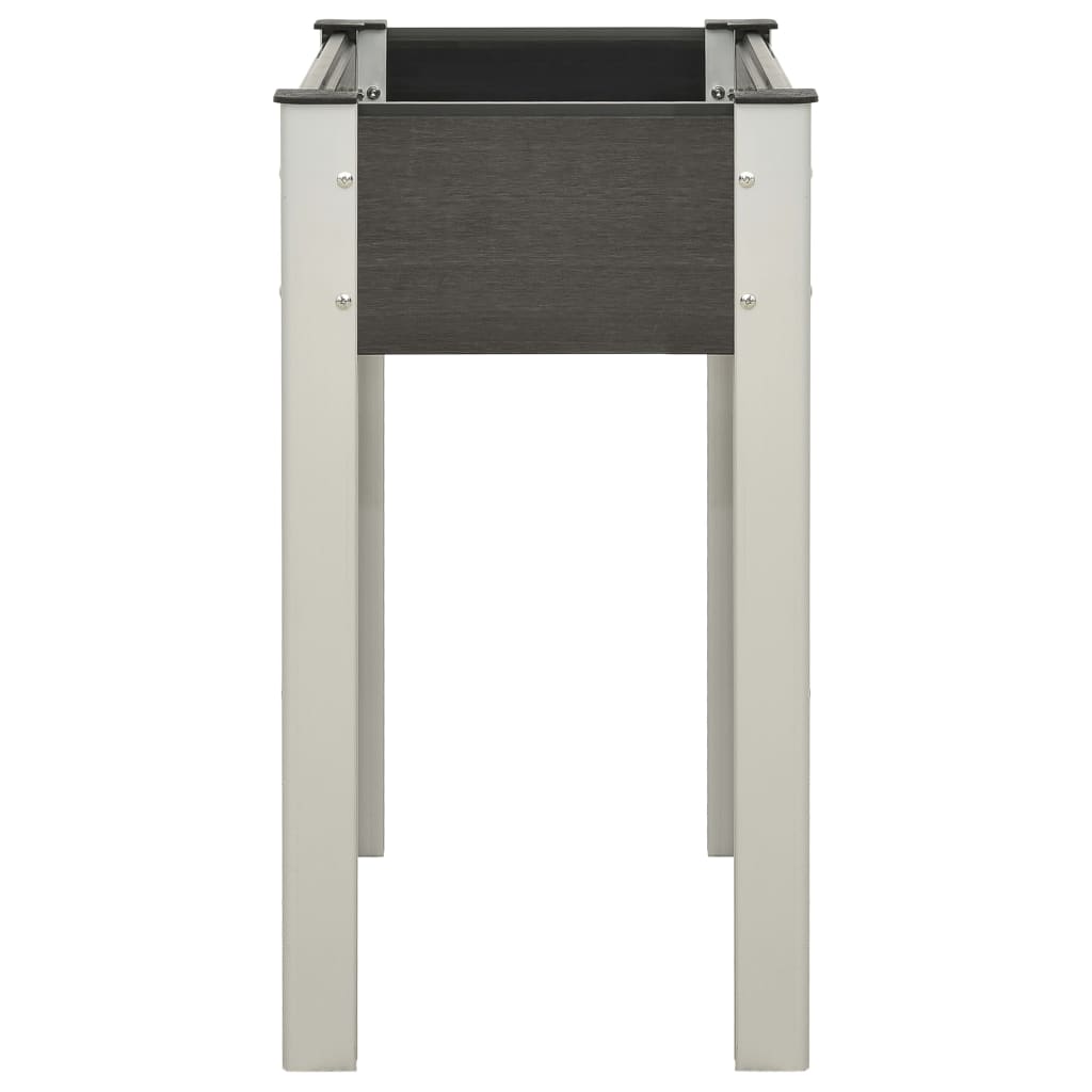 Fioriera Rialzata da Giardino 75x40x75 cm in WPC Grigio