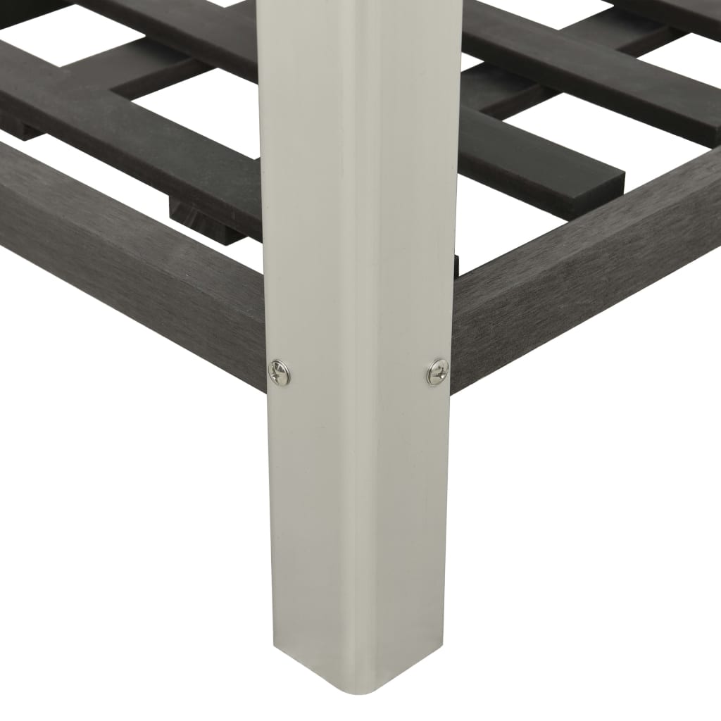 Fioriera Rialzata Giardino con Ripiano 175x50x90 cm WPC Grigio