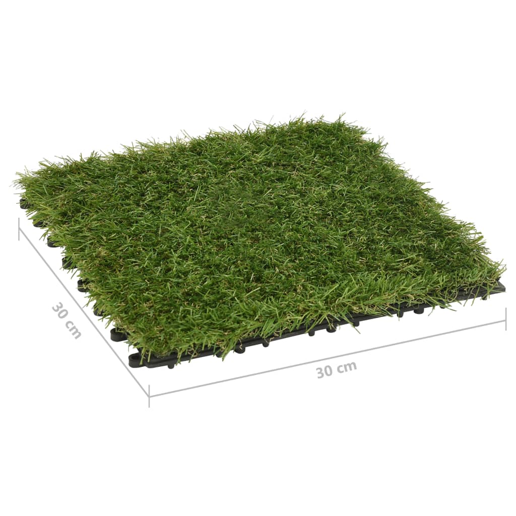 Piastrelle in Erba Sintetica 11 pz 30x30 cm Verde