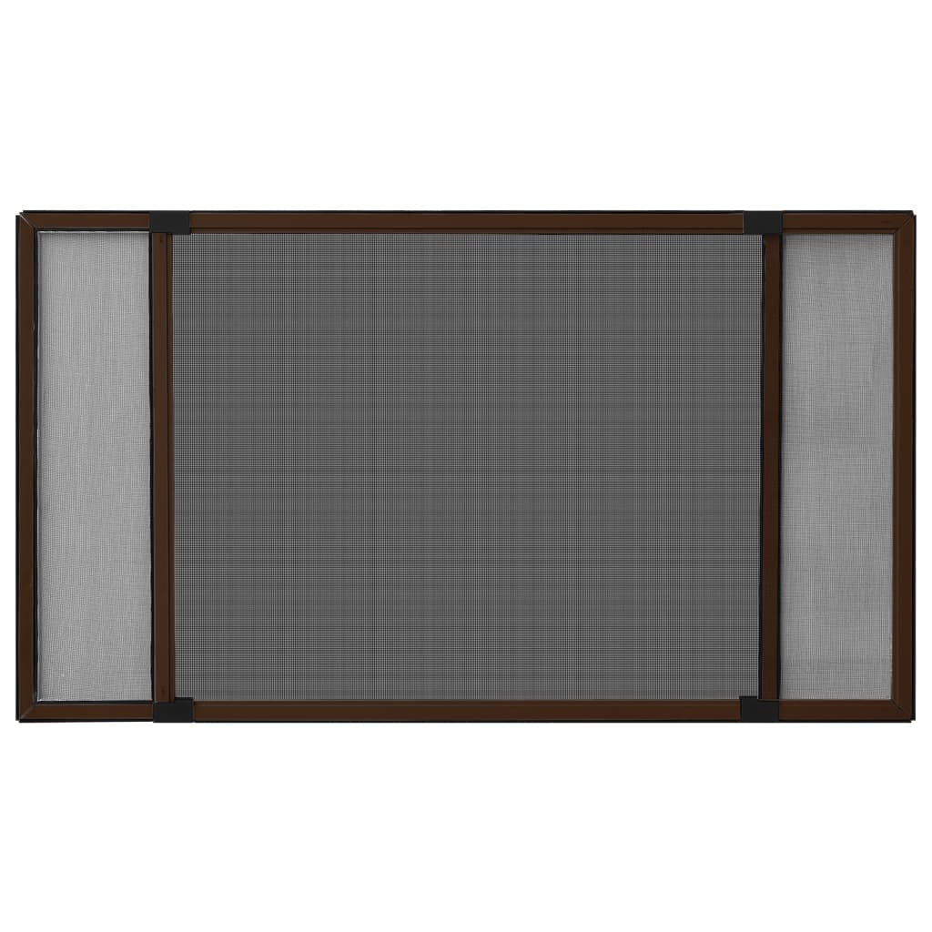 Zanzariera Allungabile per Finestre Marrone (75-143)x50 cm