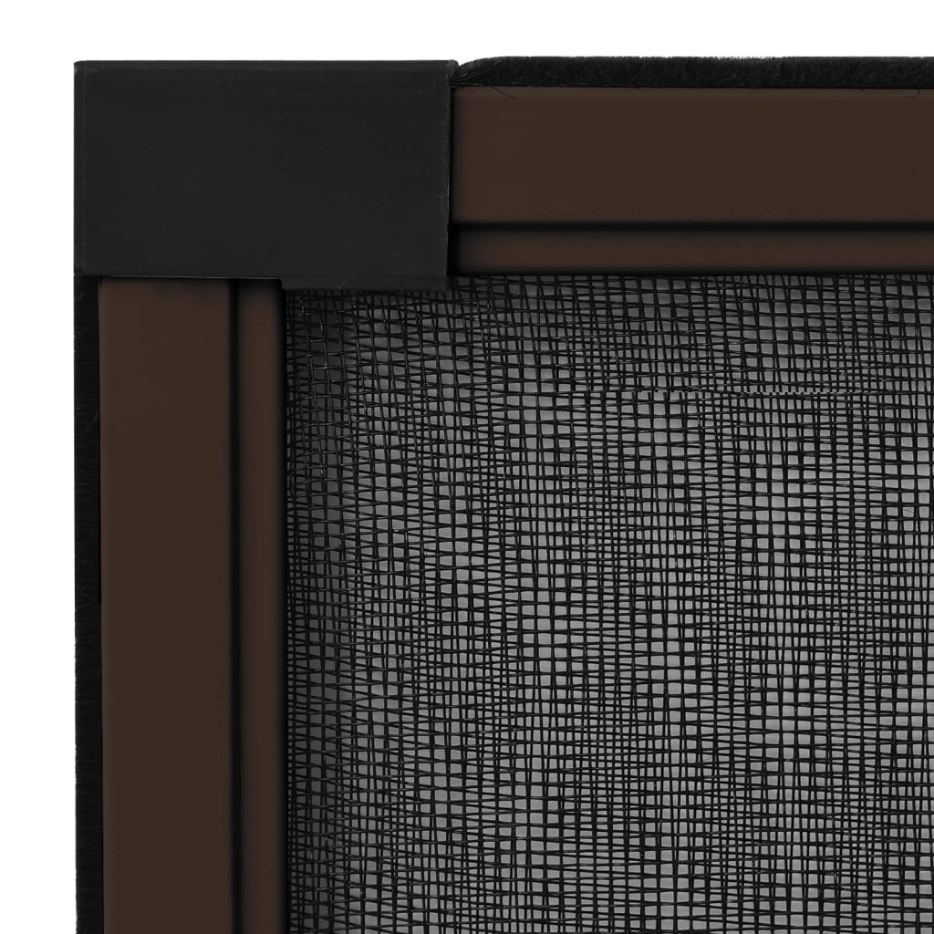 Zanzariera Allungabile per Finestre Marrone (75-143)x50 cm